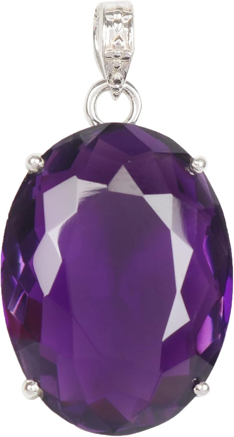 GEMHUB Gemstone Pendant Without Chain 44 CT-135 CT Oval Shape Sterling Silver Pendant Jewelry Women - Image 5